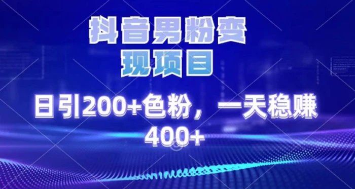 2025最新男粉项目 日引200 轻松月入2w+