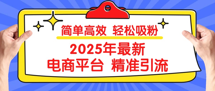 2025年最新电商平台精准引流 简单高效 轻松吸粉